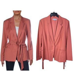 Antonio Melani Terra Cotta Belted Blazer sz 14